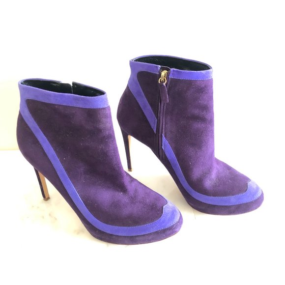 Rupert Sanderson Purple Garron Suede Ankle Boots - Picture 3 of 8